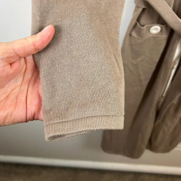 Cabi Genteel Sweater Cardigan Size Medium Long Duster Button Front l Brown 6161 - Picture 5 of 9